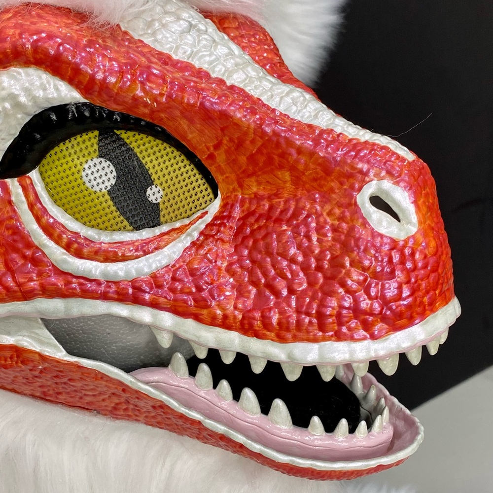 Dino Furry Mask/Fursuit Head with Nub Tail, styrofoam head and stand